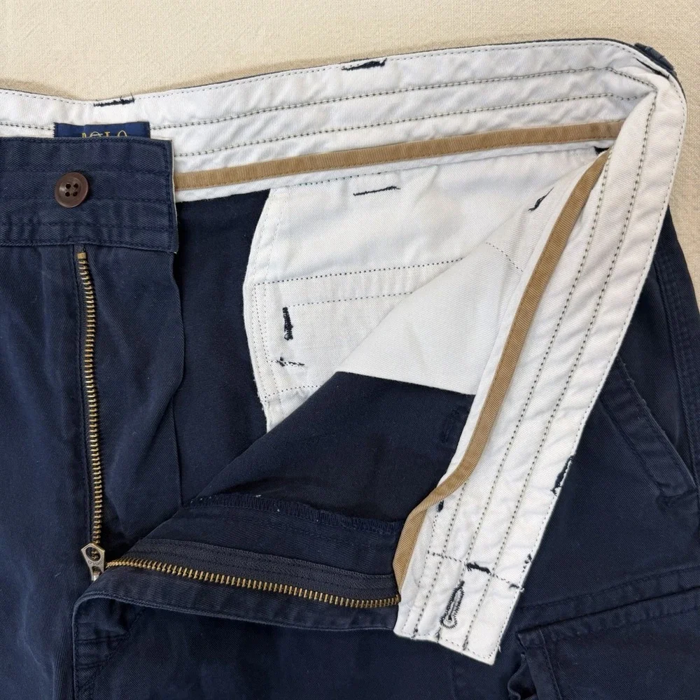 Polo Ralph Lauren Cargo Shorts Mens 40 Navy Blue Classic Polo Chino 10